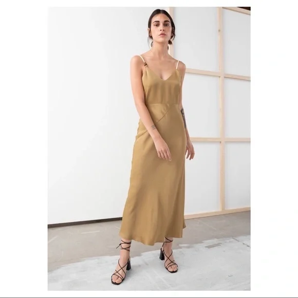 & OTHER STORIES Rope Strap Midi Slip Dress - Picture 3 of 4